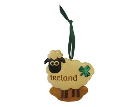 Ornament: Wood Sheep
