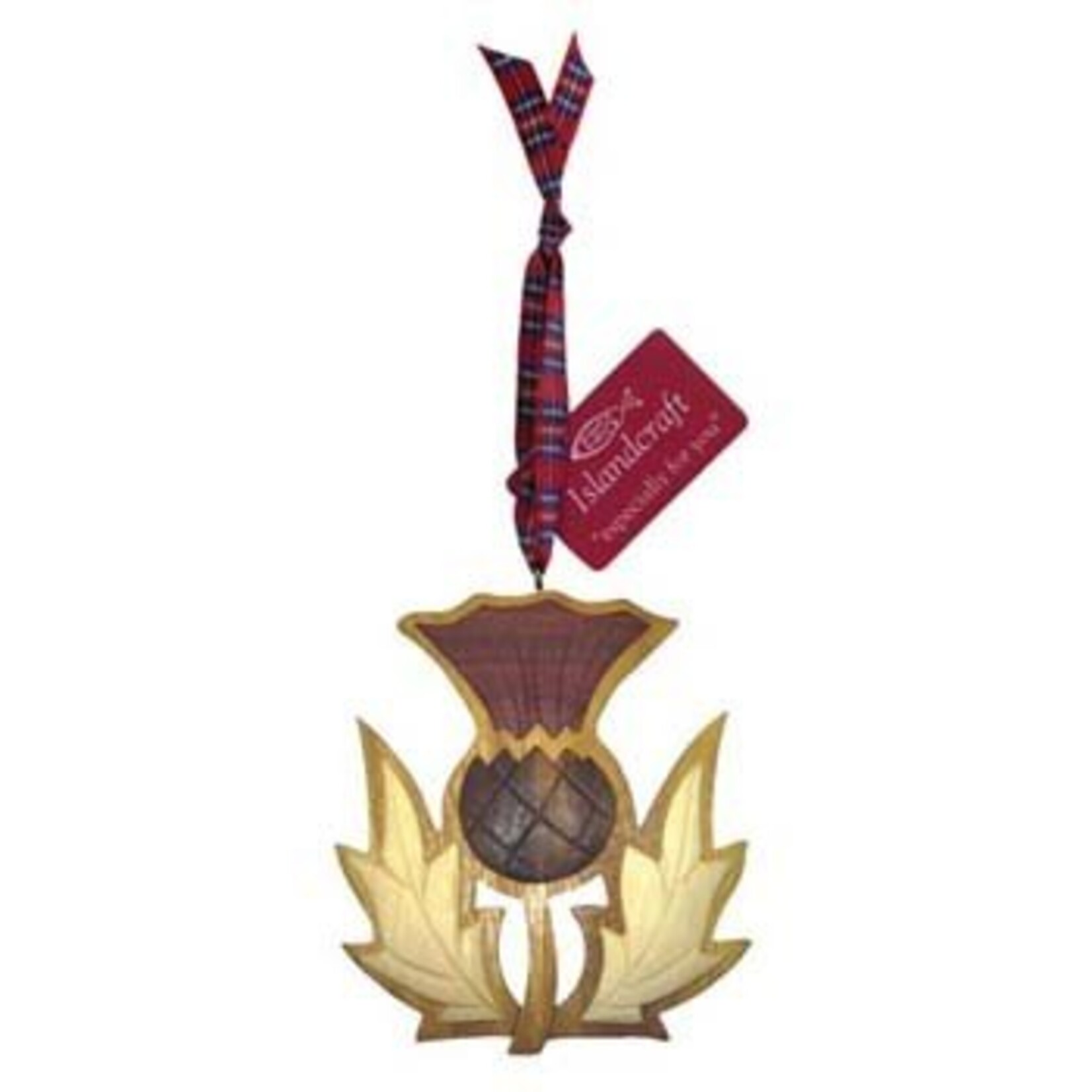 Ornament: Wood Scottish Thistle