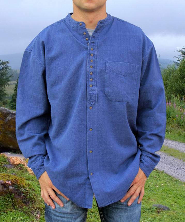 Shirt: Cotton and Linen Grandfather