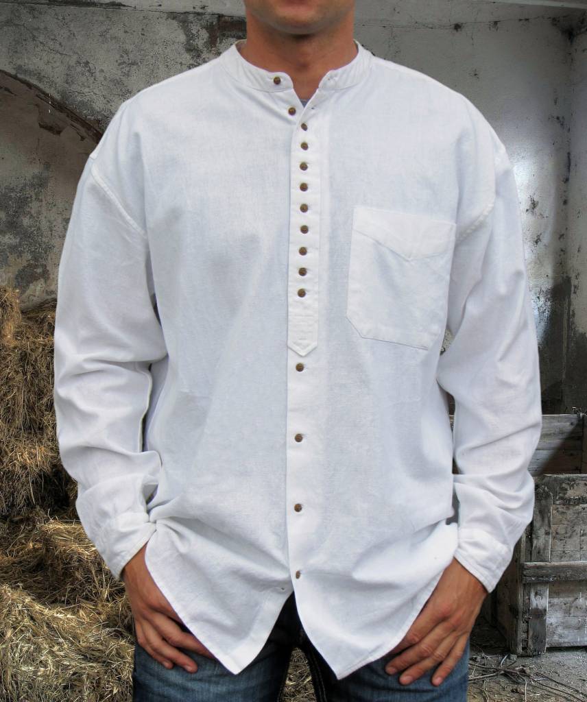 Shirt: Cotton and Linen Grandfather