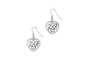 Earrings: Silver Celtic Heart