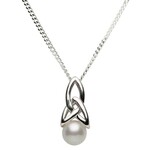 Shanore Necklace: Sil Trinity Pearl Pendant