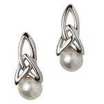 Shanore Earrings: Sil Trinity Pearl