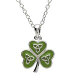 Shanore Necklace: Platinum Shamrock