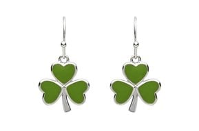 Earrings: Platinum Shamrock