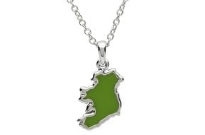 Pendant: Platinum Map of Ireland