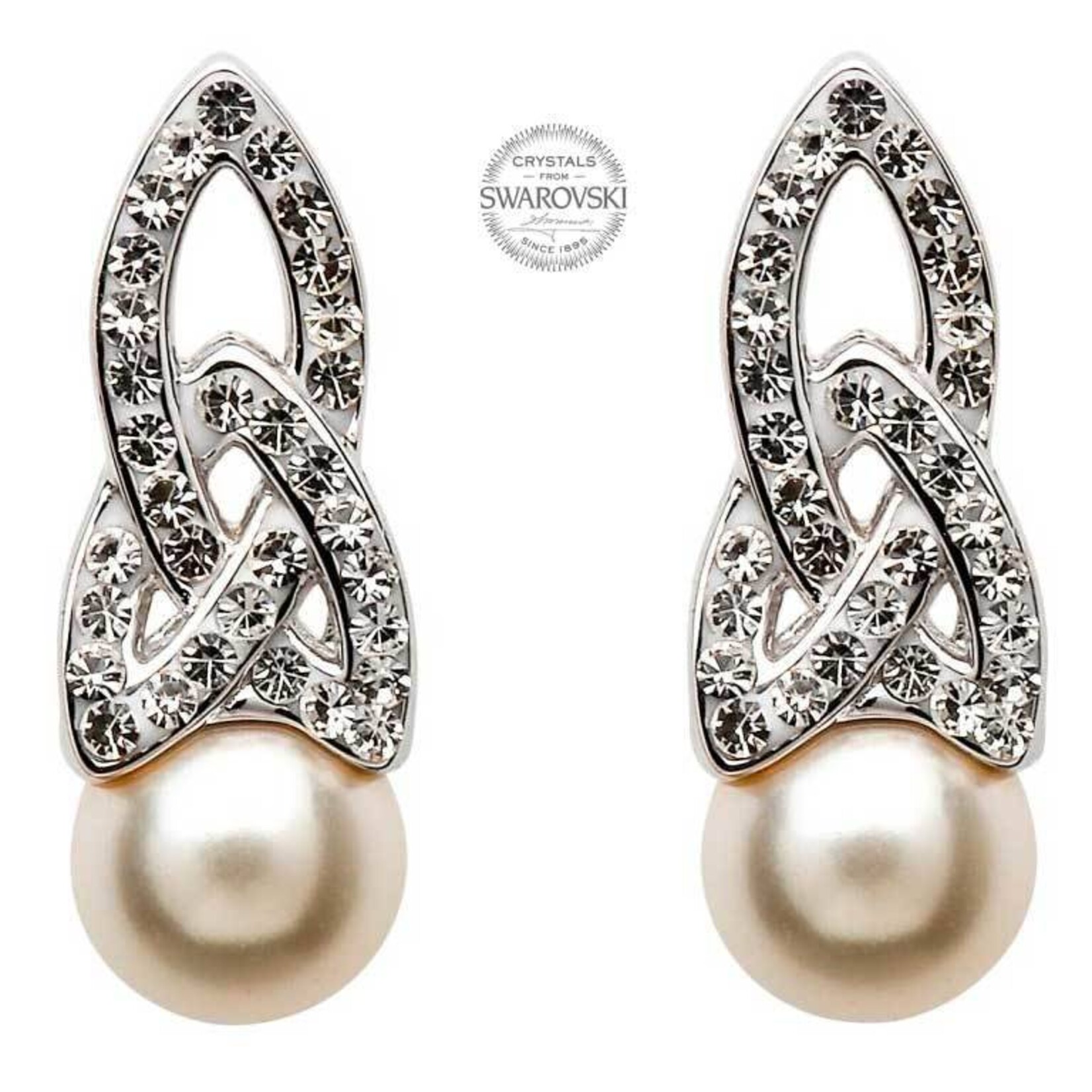 Shanore Earrings: SS Trinity White Swarovski
