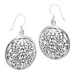 Earrings: SS Silver Round Endless Knot