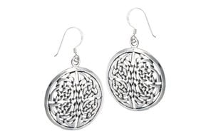 Earring: SS Silver Round Endless Knot