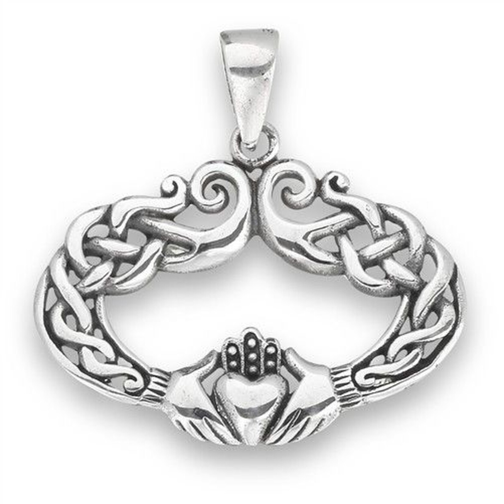 Pendant: SS Claddagh (oval knot)