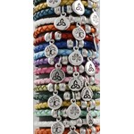 Bracelet: Colored Leather Braid, Thin