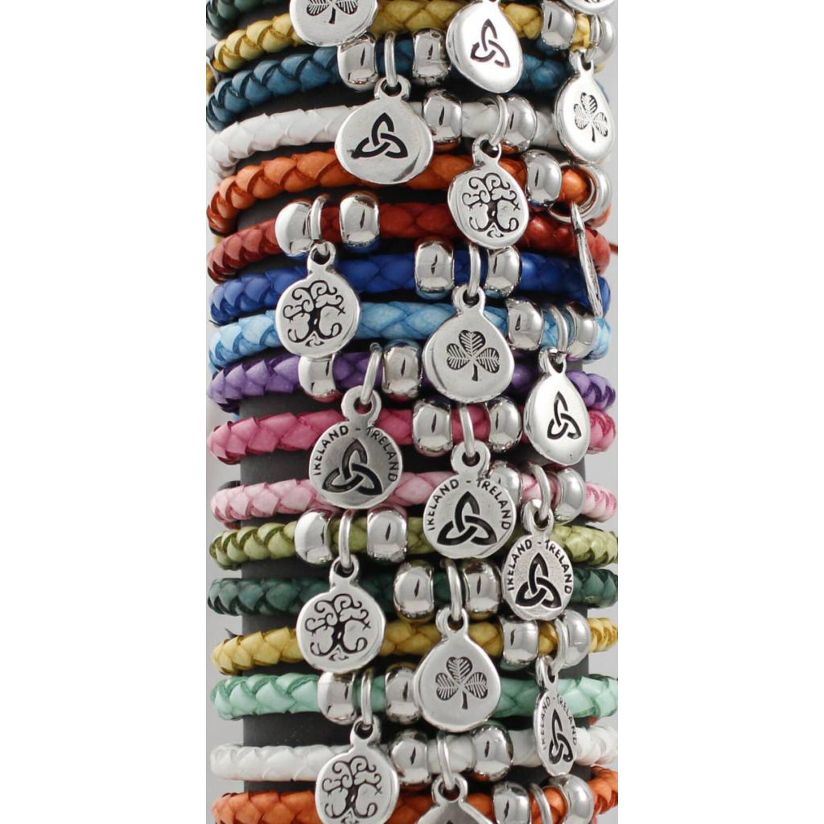 Bracelet: Colored Leather Braid, Thin