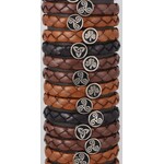 Bracelet: Leather Braid, Wide