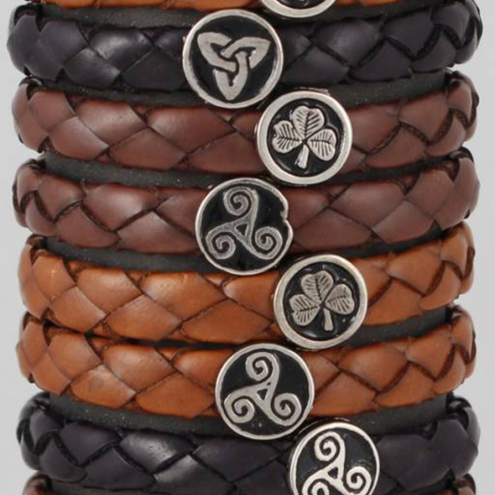 Bracelet: Leather Braid, Wide
