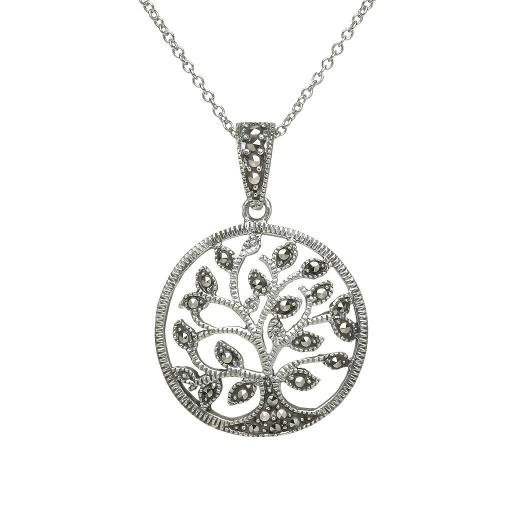 Anu Necklace: Sm Marcasite Tree of Life