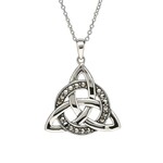 Necklace: Sterling Silver Trinity Circle Marcasite