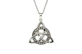 Pendant: Sterling Silver Trinity Circle Marcasite