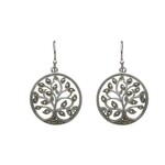 Earrings: Sterling Silver Marcasite Tree of Life