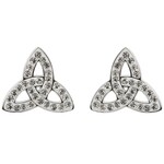 Shanore Earrings: SS White Swarovski Trinity Stud