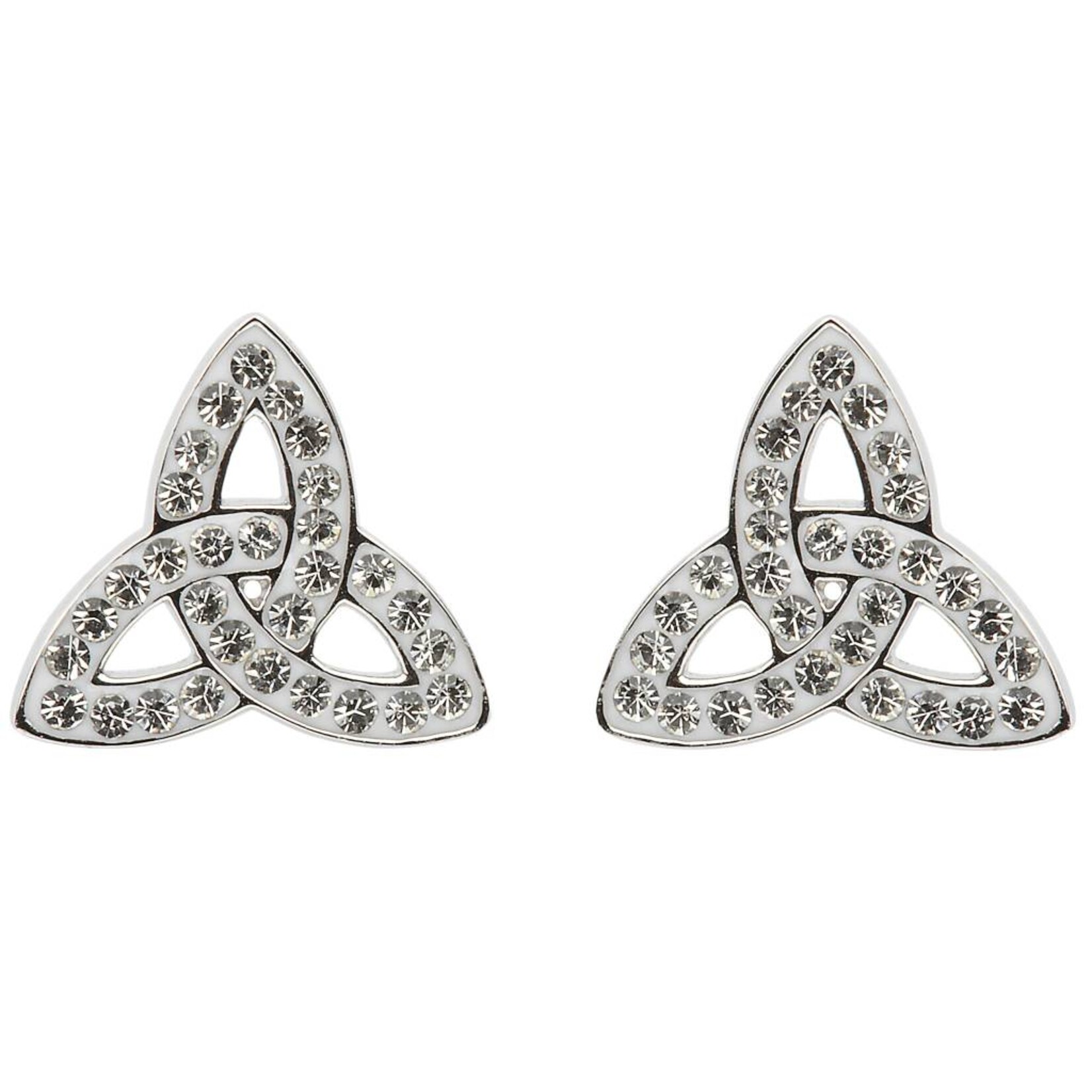 Earrings: SS White Swarovski Trinity Stud