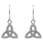 Shanore Earrings: SS White Swarovski Trinity Drop