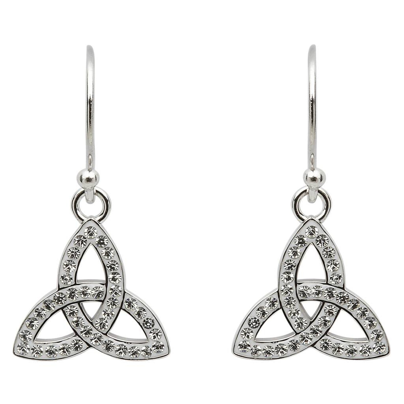 Shanore Earrings: SS White Swarovski Trinity Drop