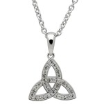 Shanore Necklace: SS White Swarovski Sm Trinity
