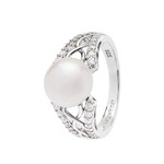 Ring: SS CZ Trin Pearl