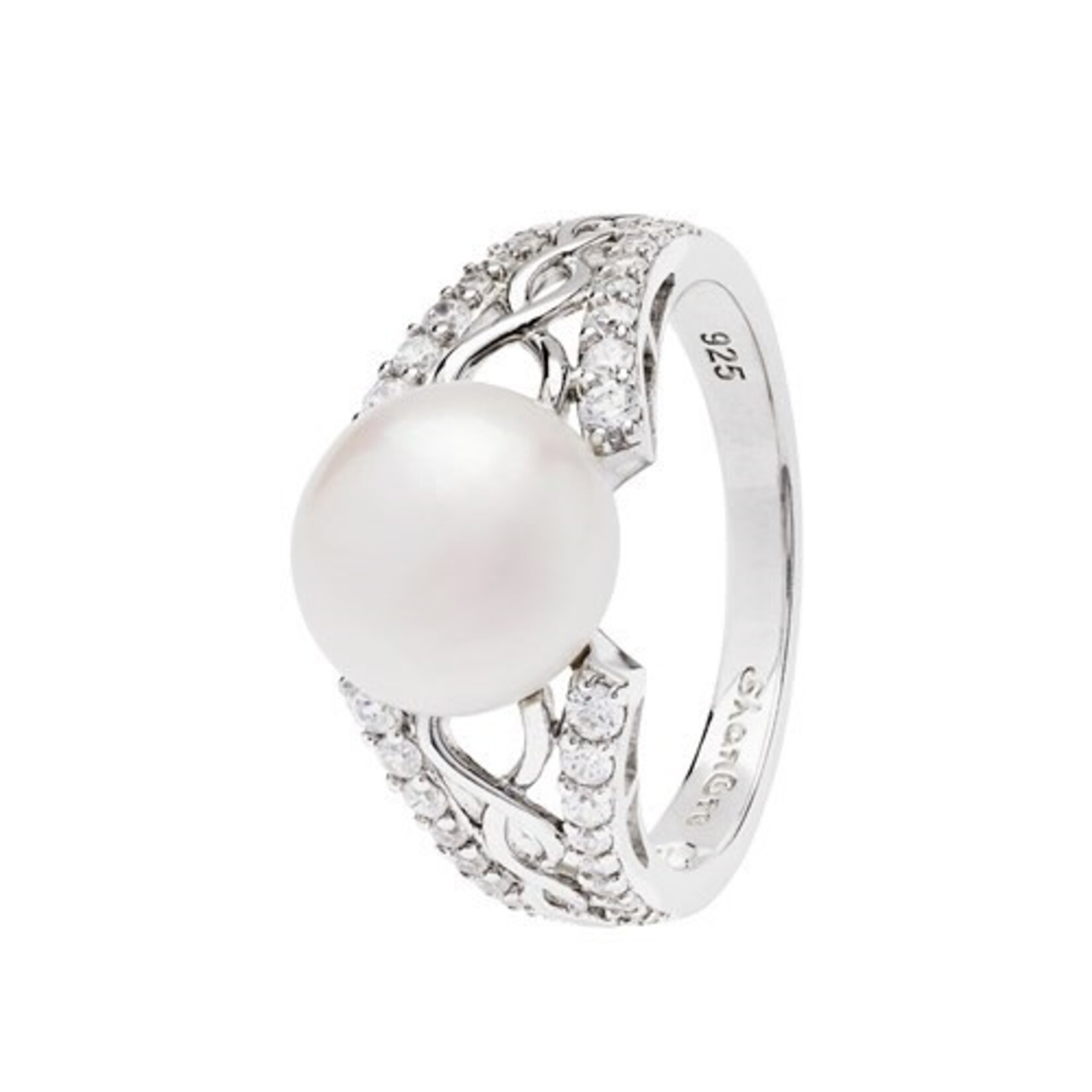 Ring: SS CZ Trin Pearl