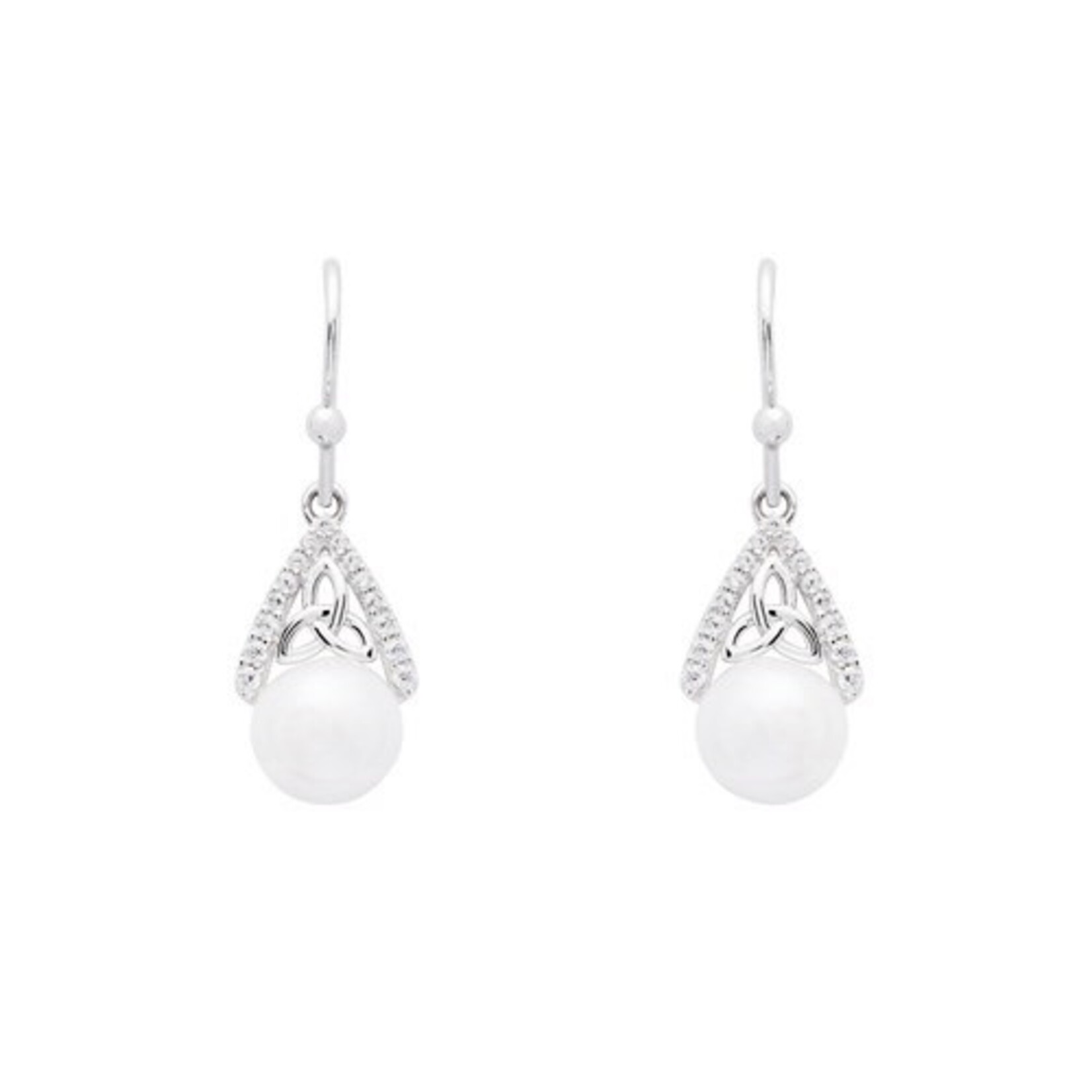 Earrings: SS Trinity with Pearl/CZ
