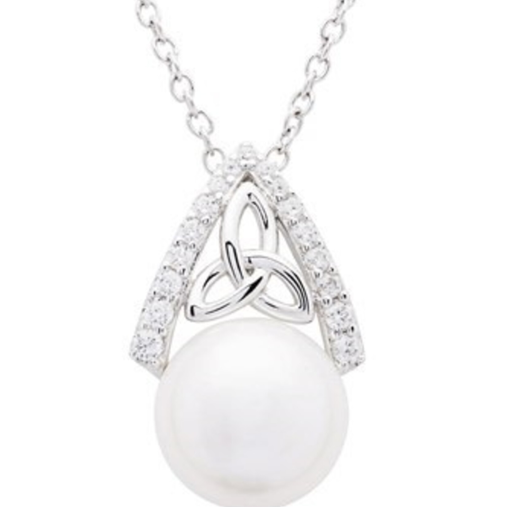 Shanore Necklace: SS Trinity with pearl