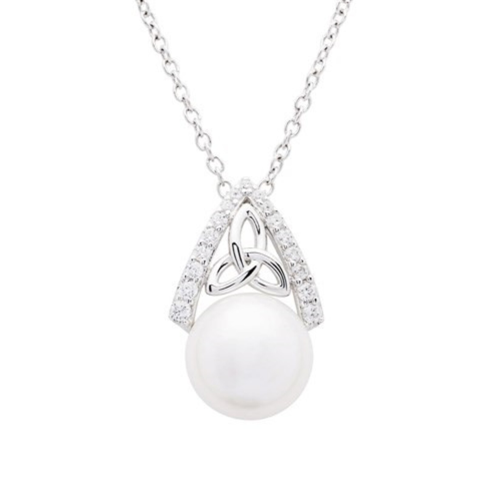 Necklace: SS Trinity with pearl