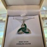 Shanore Necklace: SS Trinity Malachite