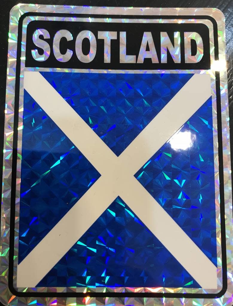 Decal: Vinyl Reflective Scotland Cross 3"x4"
