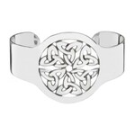 Leather Celtic Bangle: Round Knotwork