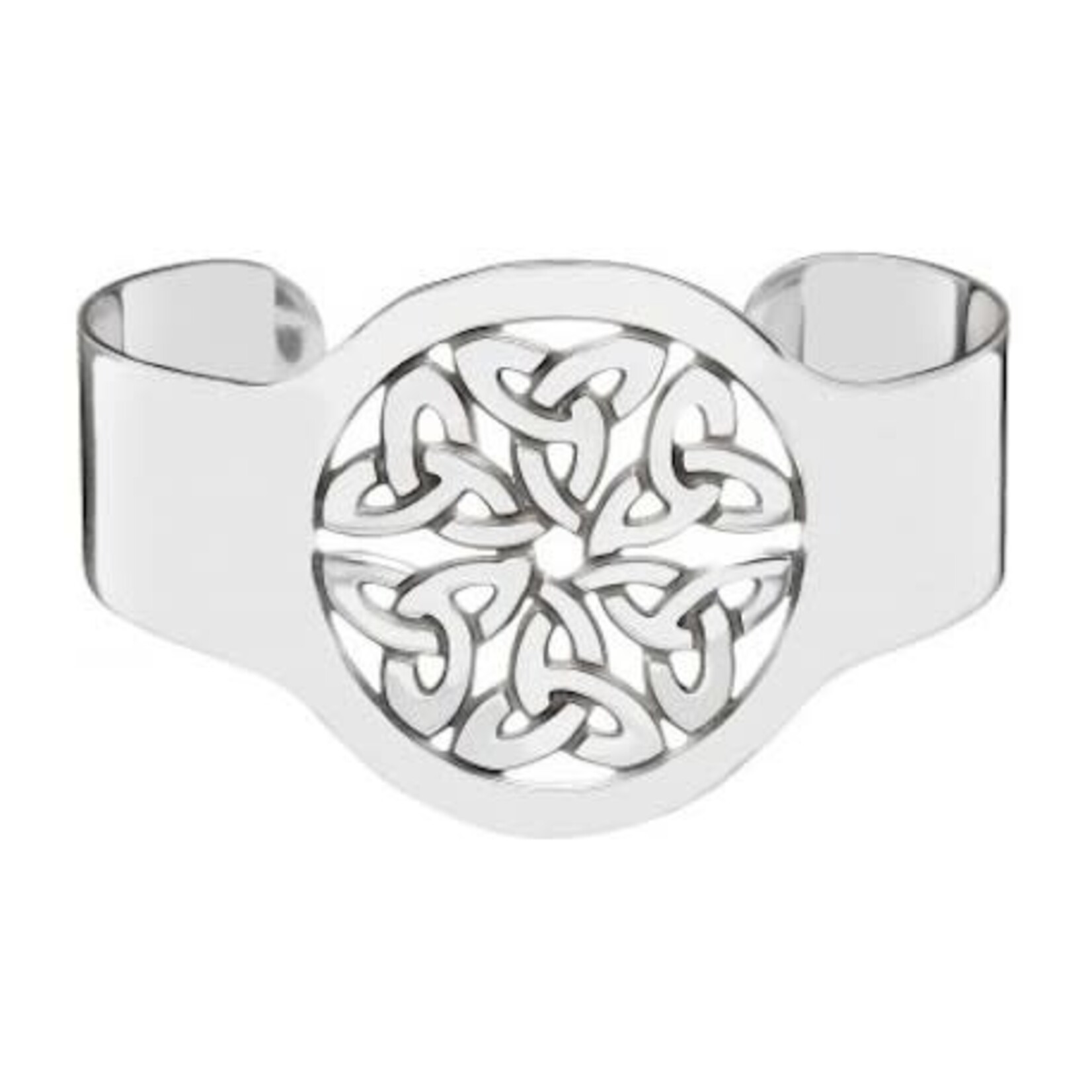 Leather Celtic Bangle: Round Knotwork