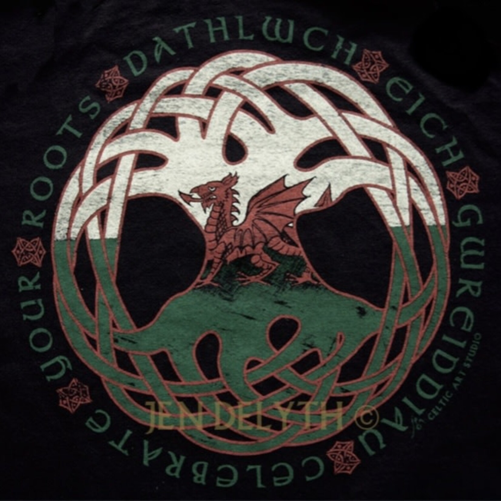 T Shirt: Welsh Dragon Roots