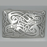 Glen Esk Buckle: Zoomorphic, Polished Pewter