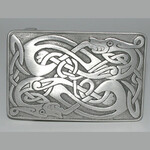 Buckle: Zoomorphic, Polished Pewter