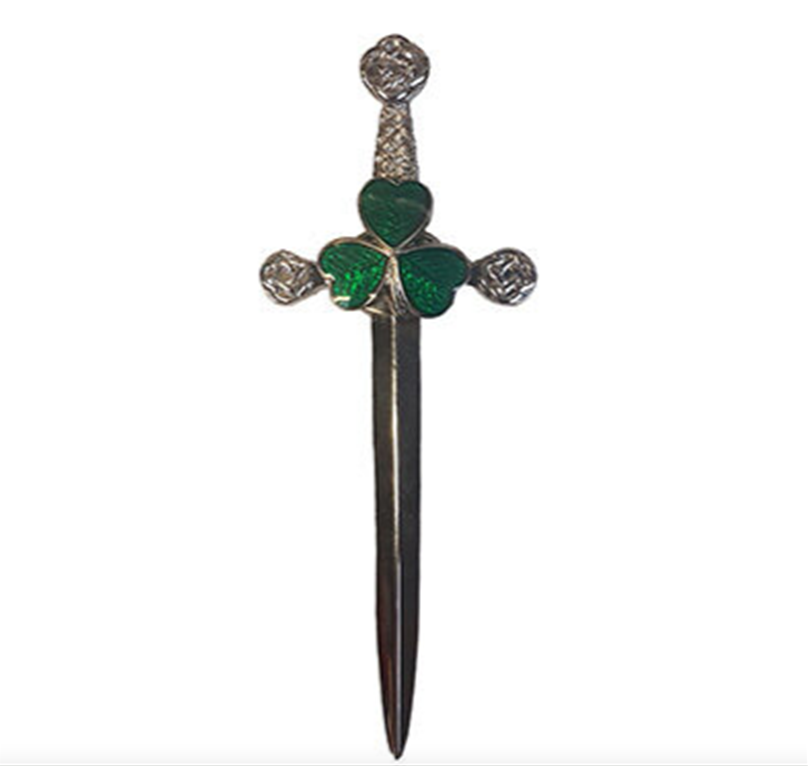 Glen Esk Kilt Pin: Shamrock Sword