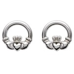 Shanore Earrings: Stud Claddagh