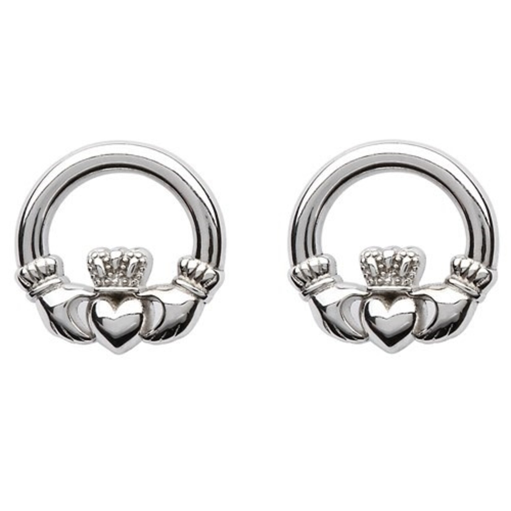 Earrings: Stud Claddagh