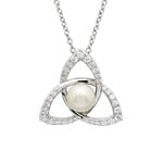 Shanore Necklace: SS Trinity Knot Pearl