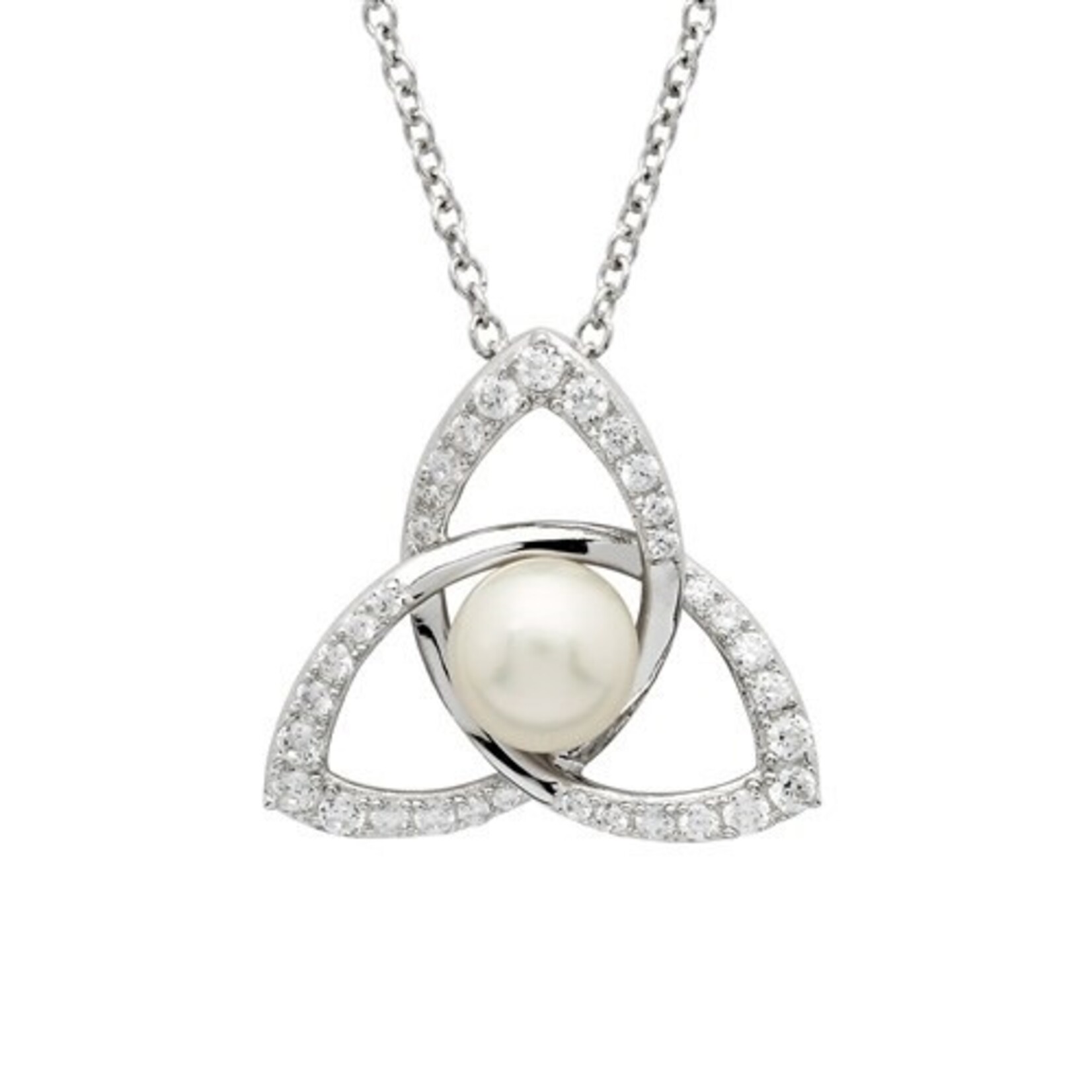 Necklace: SS Trinity Knot Pearl
