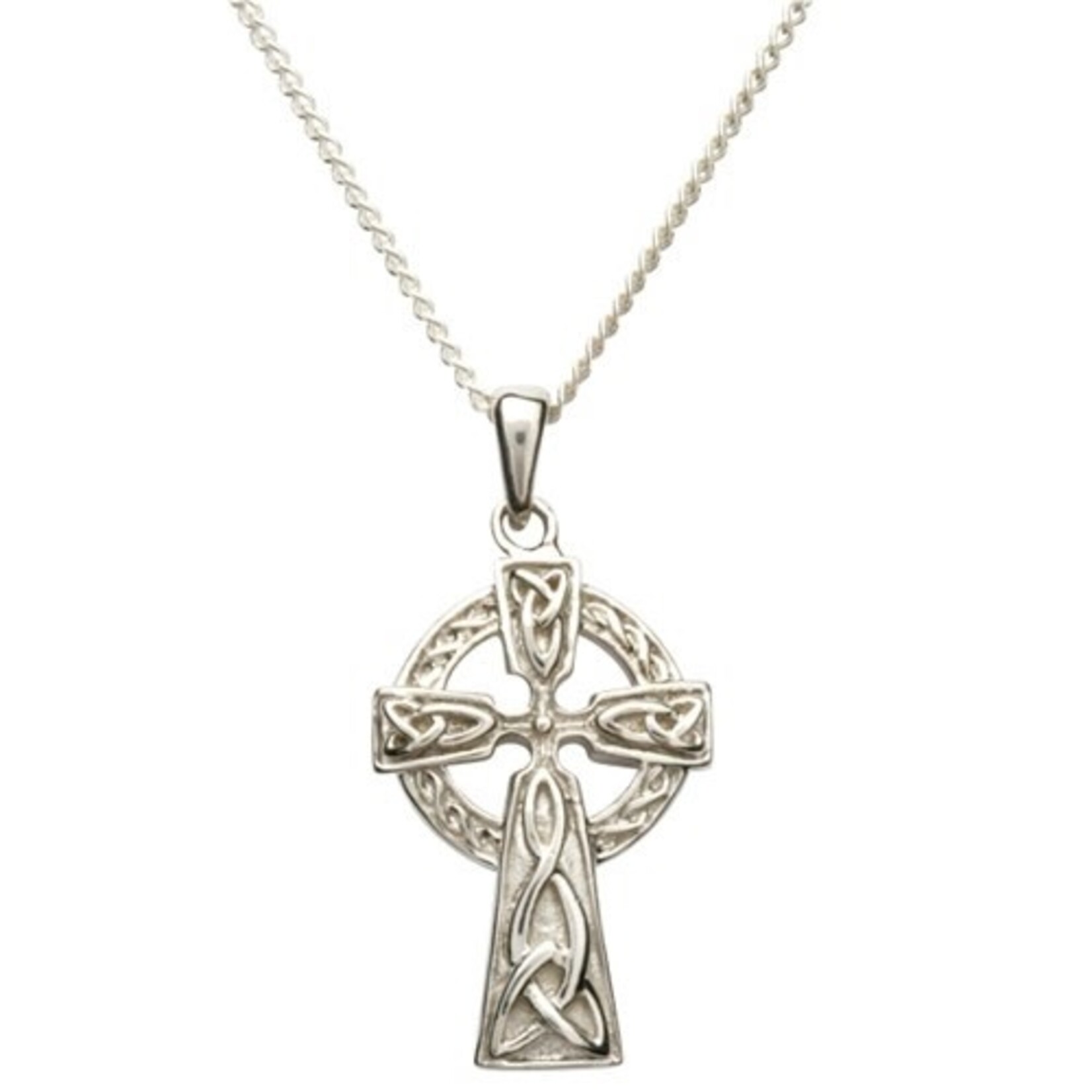 Necklace: SS Double Sided Celtic Cross