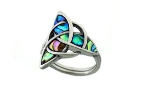 Ring: Stainless Abalone