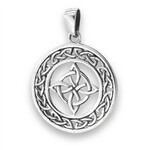 Welman Pendant: SS 4 Point Knot Disc