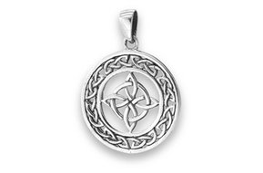 Pendant: SS 4 Point Knot Disc