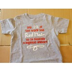 T Shirt: Kids 2% Gray Unicorn