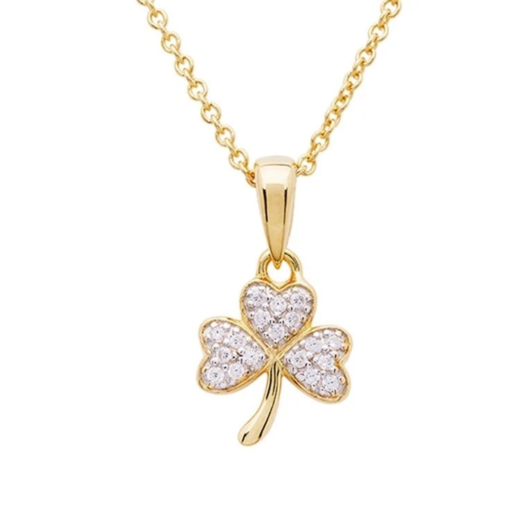 Shanore Pendant: 14k Small Shamrock Vermeil